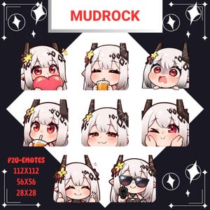 Mudrock Arknights Emote Pack: Twitch/Discord/YouTube Streaming Assets (Digital Download)