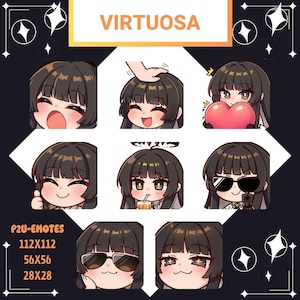 Arknights Twitch Emotes: Virtuosa/Arturia Emote Pack (Digital Download)