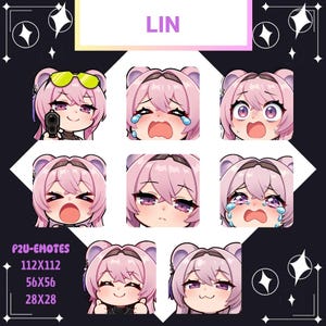 Arknights Lin Twitch Emotes Pack: Streaming Assets (Digital Download