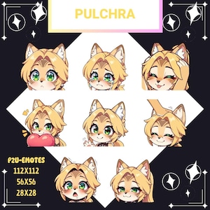 Twitch Emote Pack 8x, Pulchra - ZZZ, Streaming assets, Emotes for Youtube/Twitch/Discord/Kick, Twitch emotes, Vtuber emotes