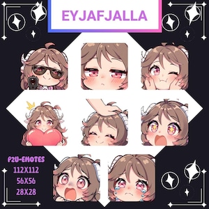 Eyjafjalla Arknights Twitch Emotes Pack: Streaming Assets (Digital Download)