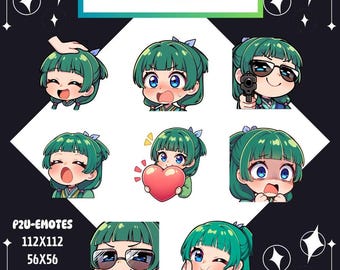 Maomao Apothecary Girl Twitch Emotes: Streaming Assets Pack (Digital Download)