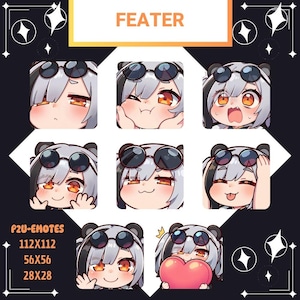 Arknights FEater Emotes: Twitch/Discord/YouTube Streaming Pack (Digital Download)