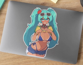 Anime Waifu Sticker: Miku Idol Brazilian - Laptop, Book, Waterbottle