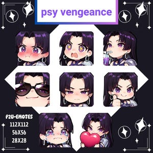 Rivals Psy Vengeance Emote Pack: Streaming Assets (Digital Download 8x PNGs)
