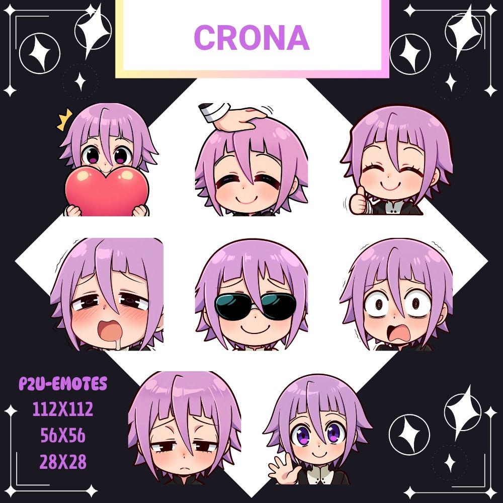 Soul Eater Crona Twitch/YT/Discord Emotes Pack (Digital Download), image size:1000x1000
