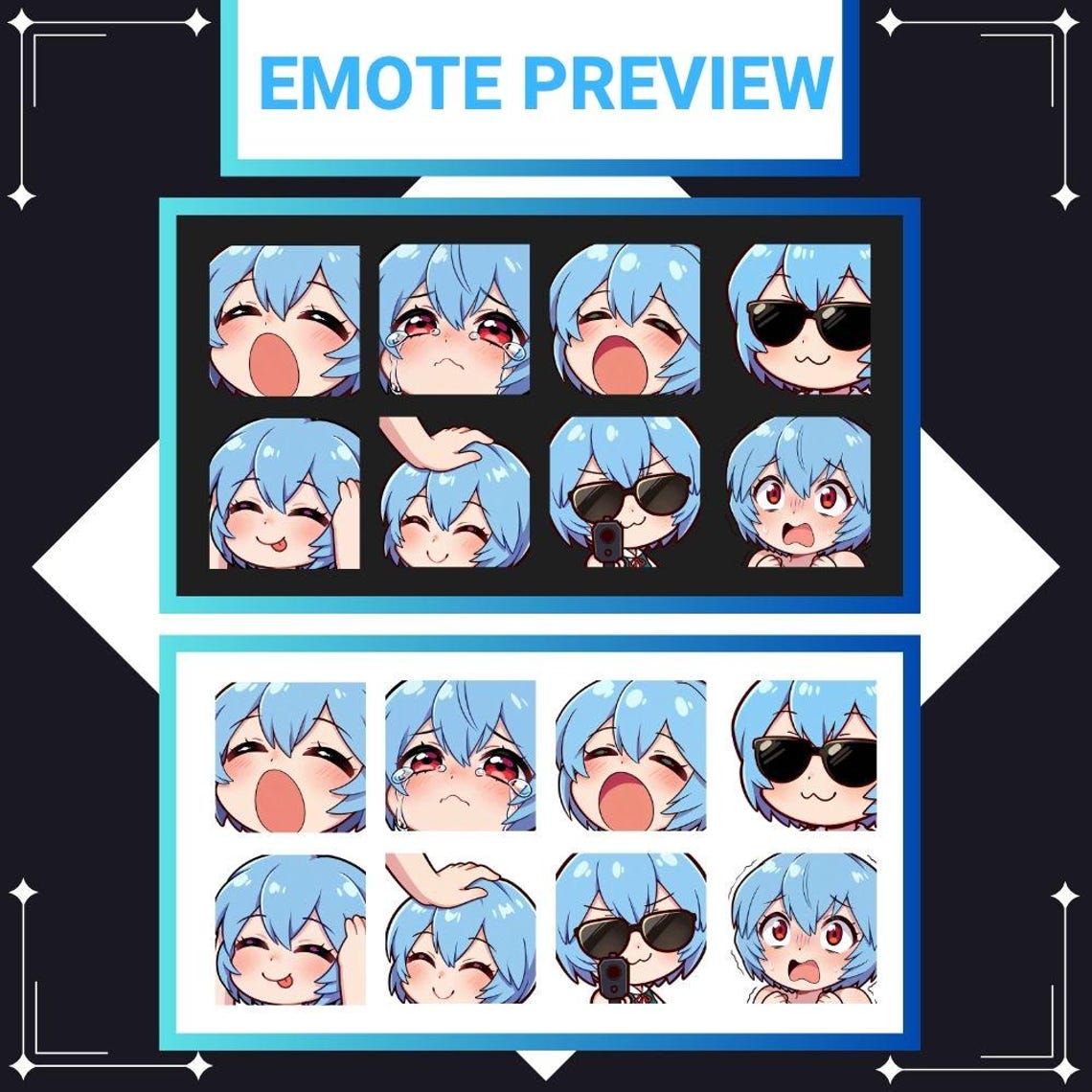 Ayanami Rei Twitch/yt/discord Emotes Pack (digital Download) - Etsy
