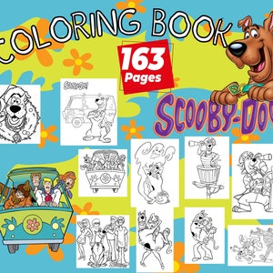 Scooby-Doo's Enigmatic World: 163 Page Fun Coloring Book, 163 Pages, Kids & Adult Art, Instant Download | 3 Free Gift Coloring Books
