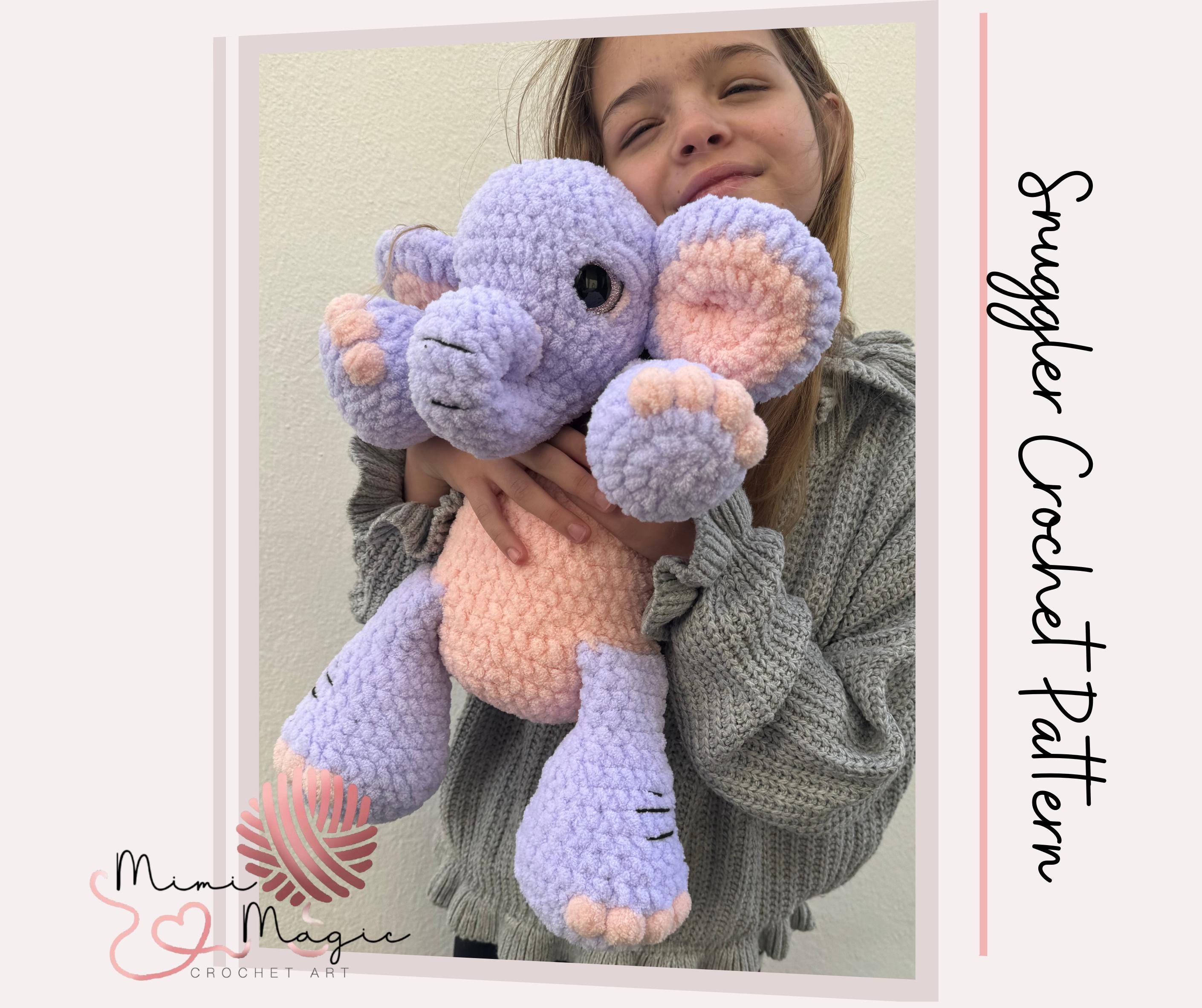 Elephant Snuggler Crochet Pattern: Easy Plush Toy (PDF Pattern)