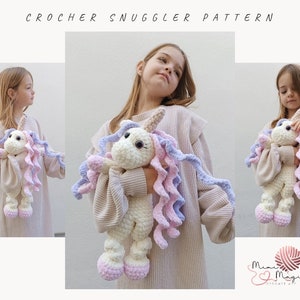 Unicorn crochet snuggler pattern. Lovely amigurumi pattern. Newborn crochet pattern. Crochet unicorn sleepy.Amigurumi comfortable cuddly toy