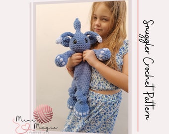 Padrão de crochê para o Alien Boy Snuggler: brinquedo de pelúcia com costura baixa (padrão em PDF)