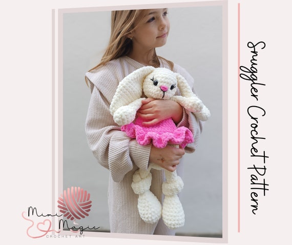Bunny Crochet Snuggler Pattern: Rabbit Security Blanket Toy (English PDF Download)