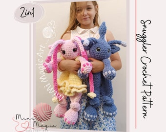 2-in-1 Alien Snuggler Crochet Pattern: Low-Sew Plush Toy (PDF)