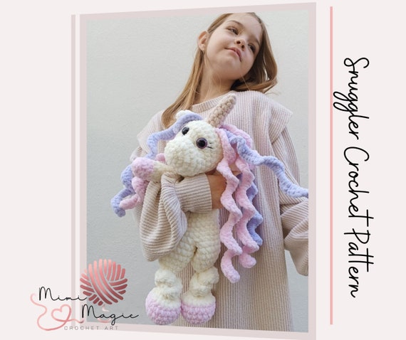 Unicorn Crochet Snuggler Pattern: Amigurumi Cuddly Toy (PDF Pattern)
