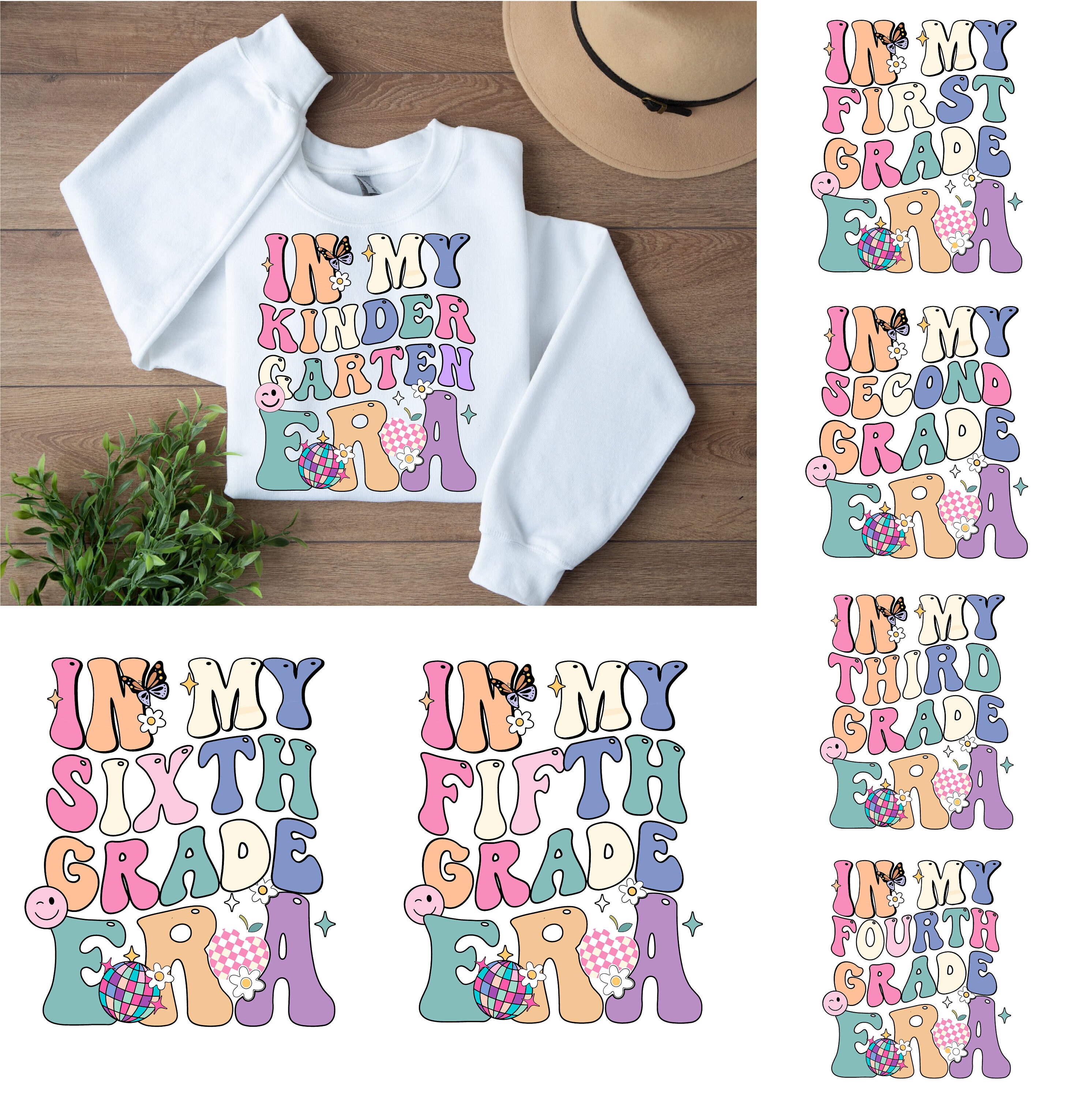 Bundle in My Era PNG, Back to School SVG PNG, Kindergarten, First Day ...