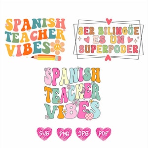 Retro maestra word svg png, teacher life, teach love inspire, spanish teacher vibe, teacher appreciation gift, maestra school svg png
