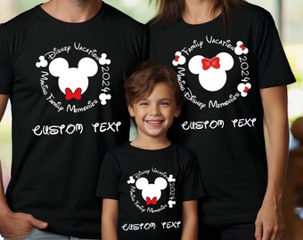 Custom Disney Family Vacation 2024 Shirt, Personalized Family Trip Outfit, Matching Disneyworld 2024 Shirt, Disneyland Squad Tees