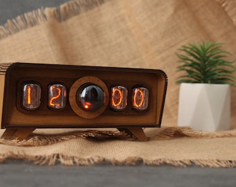 Vintage Nixie Clock IN-12 OG-4 - Retro Style Timepiece for Home Decor