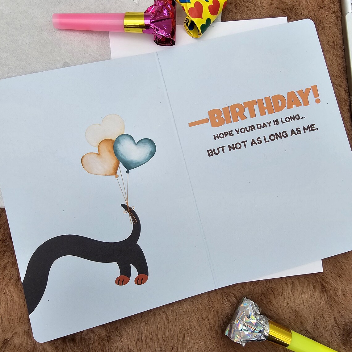 Funny Dachshund Birthday Card, Sausage Dog Pun - Etsy