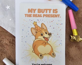 Funny Corgi Birthday Card: Humorous Dog Lover Greeting