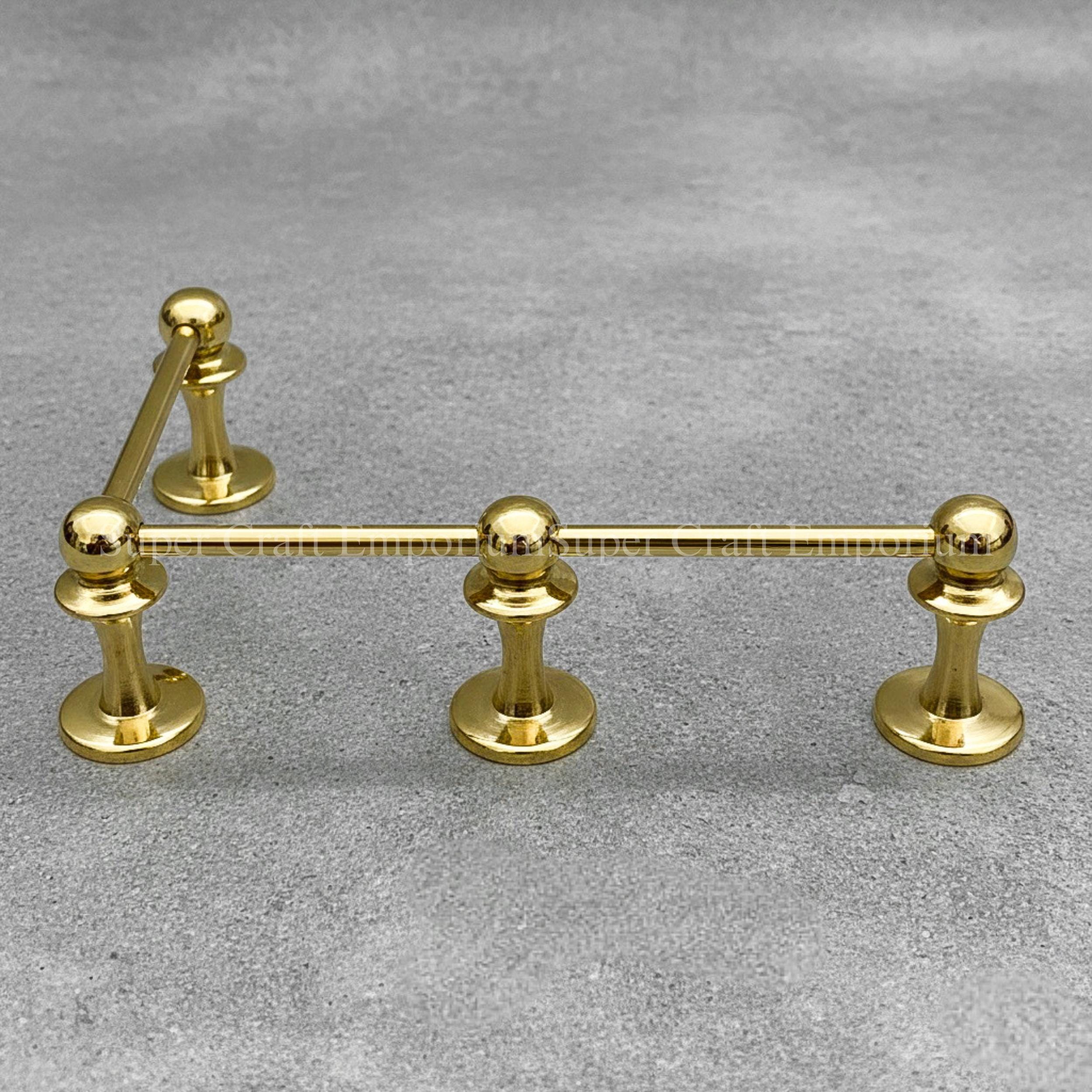 Gallery Railing Ring Unlacquered Polished Brass Gallery Rail With One Ring Design Posts ...