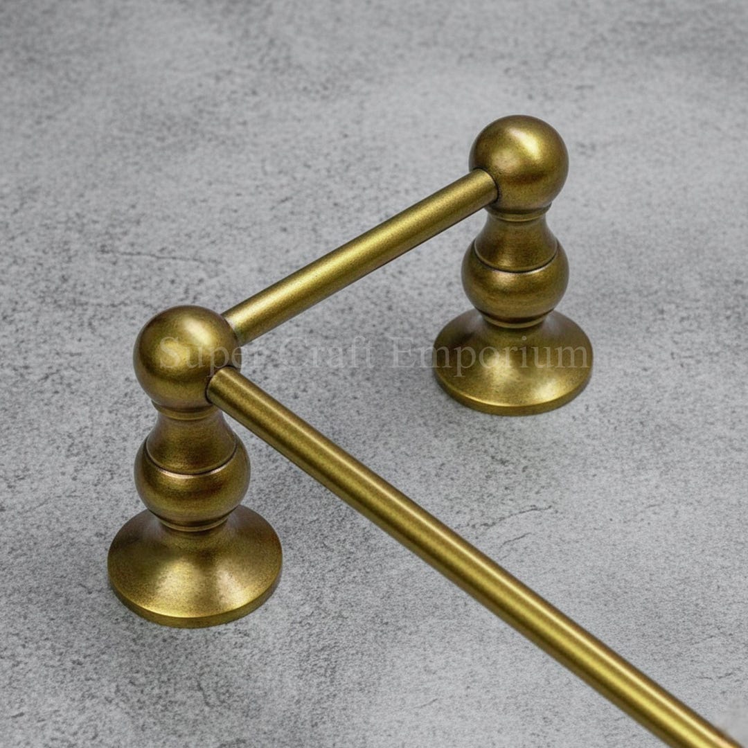 Unlacquered Antique Brass Gallery Rails | Vintage Style Bookshelf Rails ...