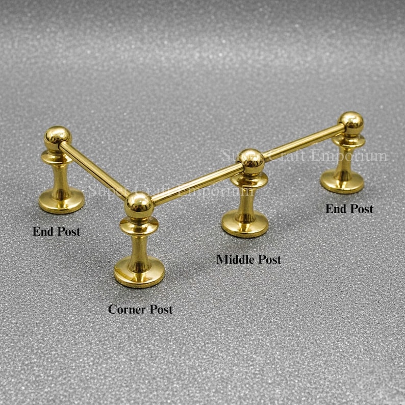 Gallery Railing Ring Unlacquered Polished Brass Gallery Rail With One Ring Design Posts ...