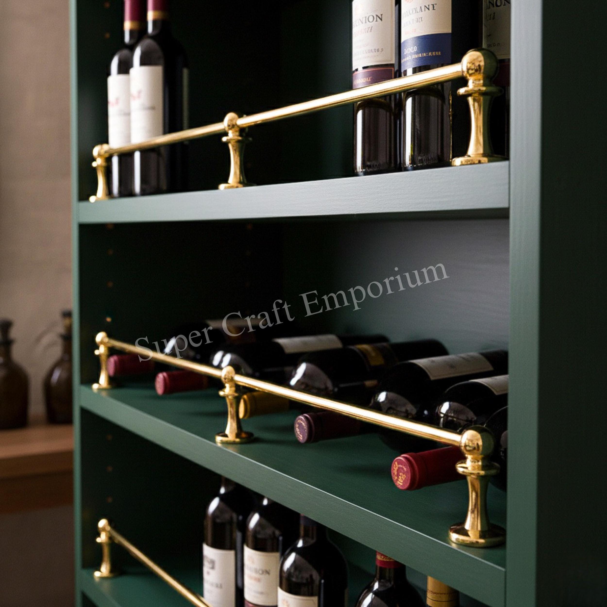 Gallery Railing Ring Unlacquered Polished Brass Gallery Rail With One Ring Design Posts ...