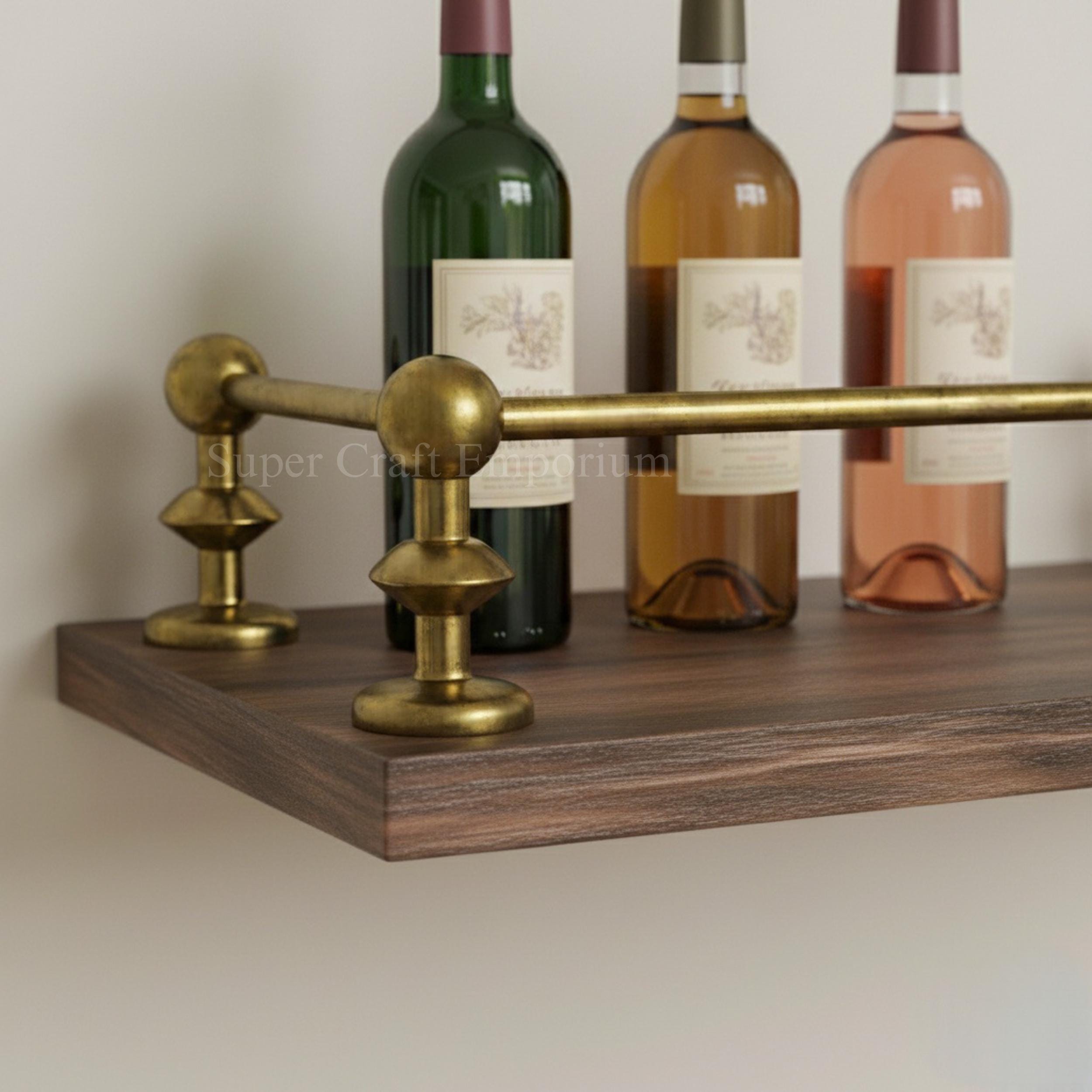 Unlacquered Antique Brass Gallery Rail With Disc Design Posts for ...