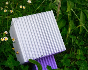 3D Printed Ambient Light: Cube - ICED LAVENDER