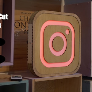 Fichiers pour découpe laser - Light Box Instagram