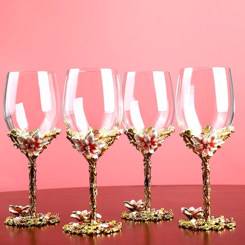 Highend Crystal Glass Red Wine Glasses Embossed Wine Glasses Retro Wine Glasses Luxury Goblets