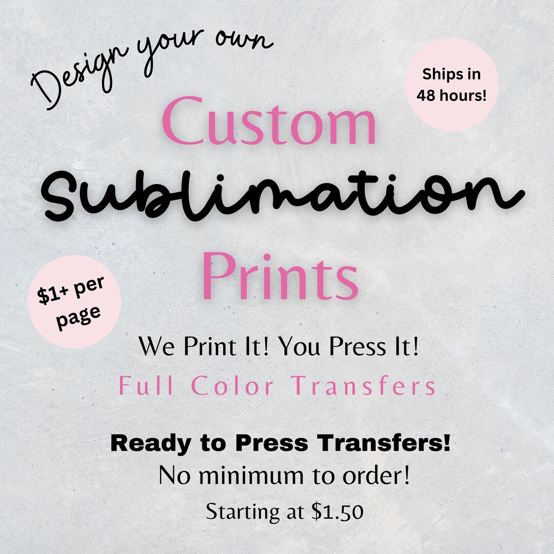 Custom Ready to Press Sublimation Transfers Print on Demand Mugs ...