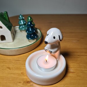 Réchauffeur de bougies artisanal en céramique Beagle Paw