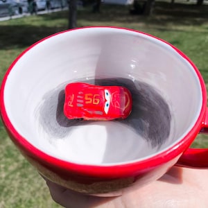 Handmade Ceramic Lightning Mc-Queen Mug – A Must-Have for Cars Fans