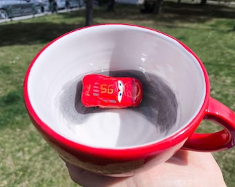 Handmade Ceramic Lightning Mc-Queen Mug – A Must-Have for Cars Fans
