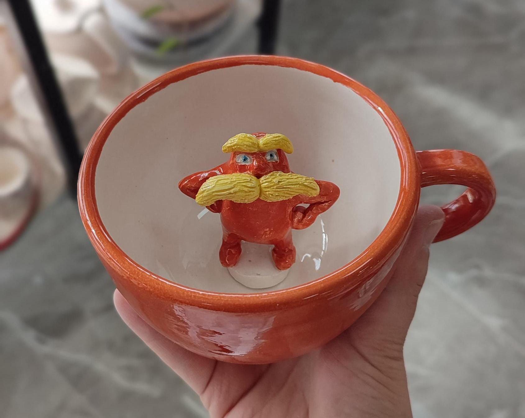 2024 Trend Handmade Ceramic Mug Featuring the Lorax – Unique Gift