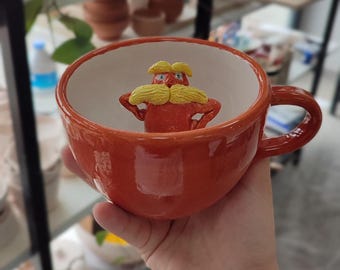 2024 Trend Handmade Ceramic Mug Featuring the Lorax – Unique Gift