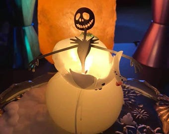 Handmade Jack Skellington in a Snowman Candle – The Nightmare Before Christmas Inspired
