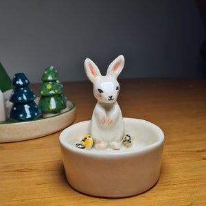 2024 Trend Handmade Ceramic and Clay Easter Bunny Tealight Warmer, Easter Gift, Easter Rabbit, Easter Bunny image 8