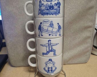4 Pcs Friends Theme Coffee Cups Set