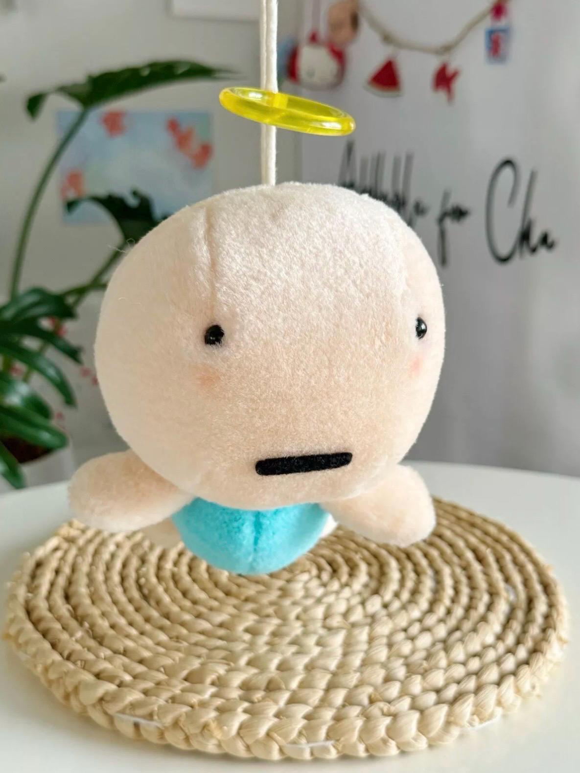 Tamagotchi Pukuten Angelgotchi Bandai 1997 Soft Plush