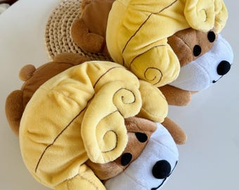 Afro Ken Plush Slippers San-x Vintage Japan - Etsy