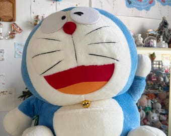 Peluche de gato robot Fujiko-Pro 1970 de Doraemon, tamaño grande, 50 pulgadas