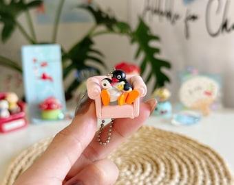 ピングーとロビー・ザ・アザラシのフィギュアストラップ ペンギン