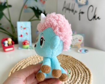 Unico Mascot Unicorn Osamu Tezuka Sun and Star Keychain Rare Plush