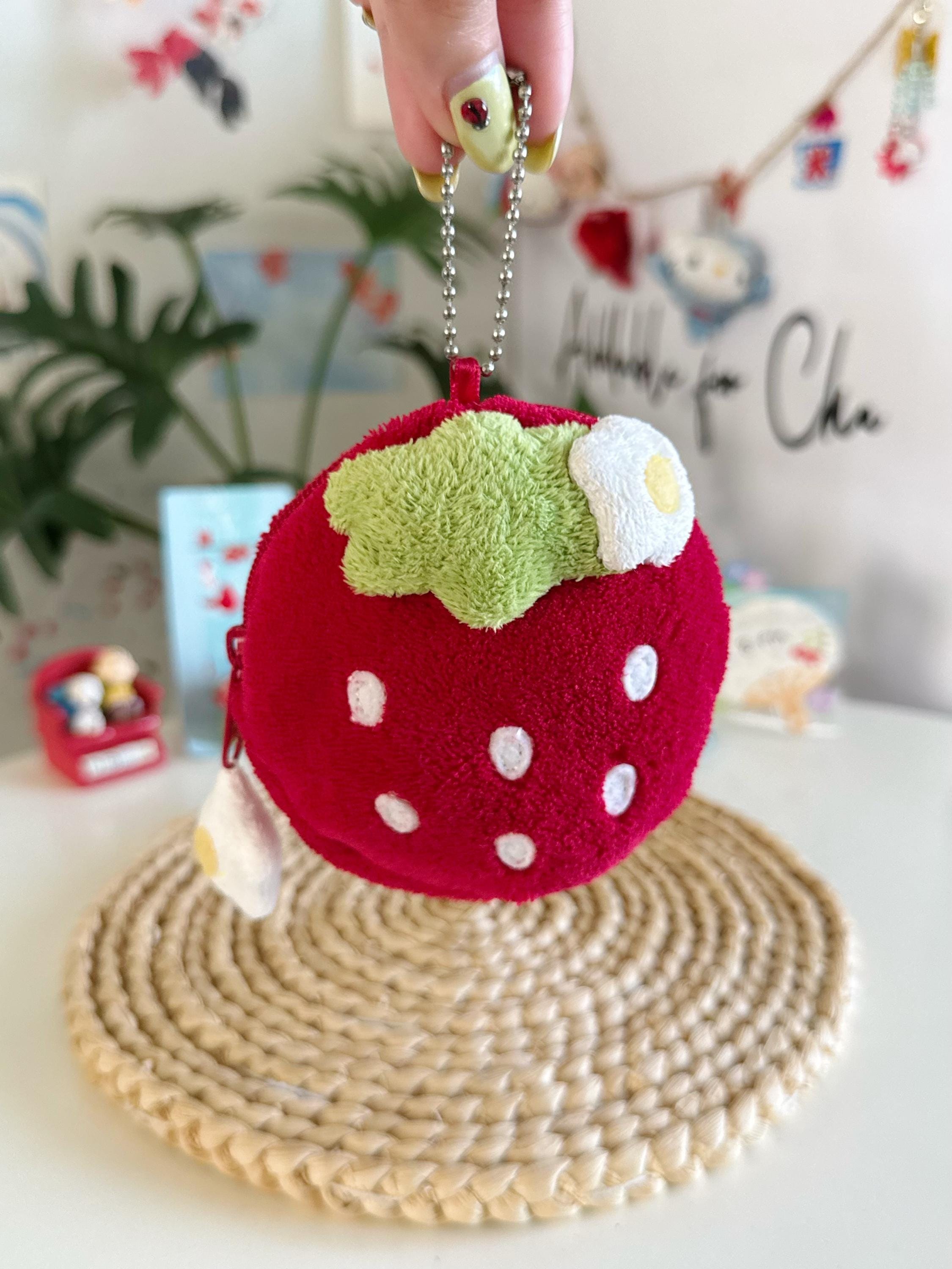 Mother Garden Strawberry Coin Pouch Strawberry Keychain Kawaii