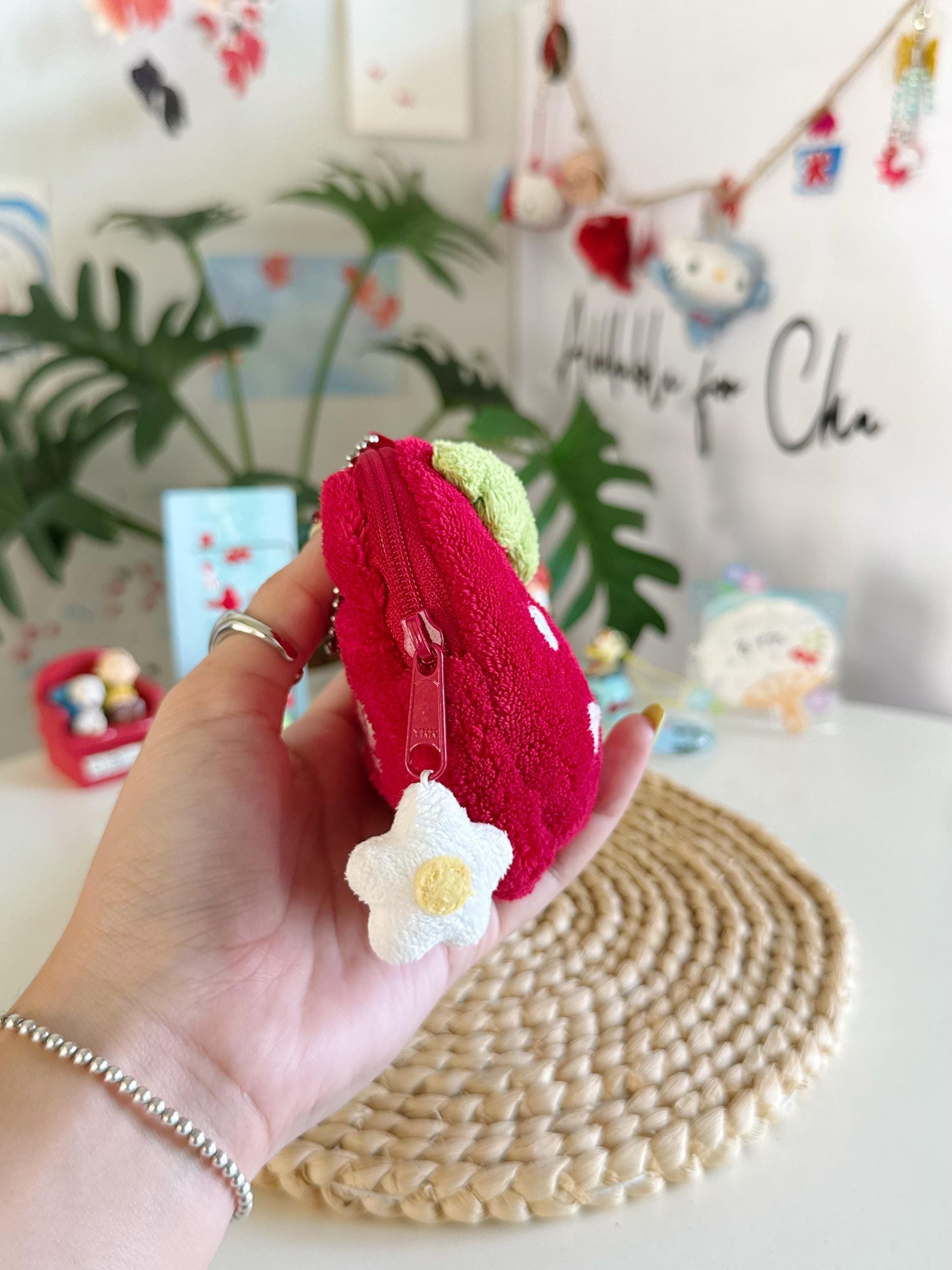 Mother Garden Strawberry Coin Pouch Strawberry Keychain Kawaii
