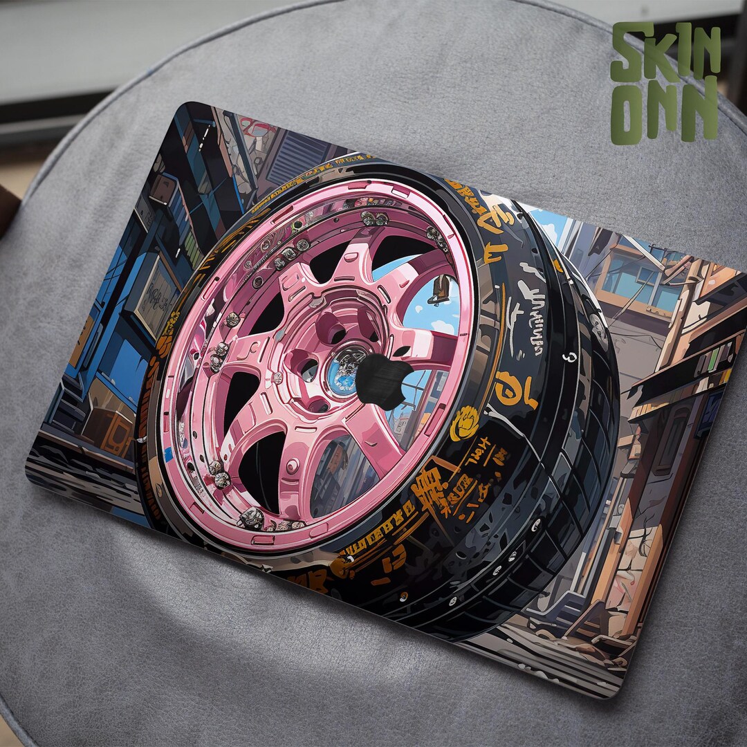JDM Car Wheel MacBook Skin | Vinyl Laptop Decal - Etsy
