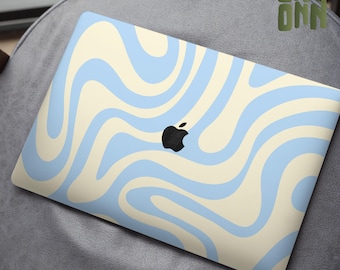 Funda abstracta moderna para MacBook, calcomanía estética de vinilo para portátil, funda minimalista para MacBook, regalo para diseñador